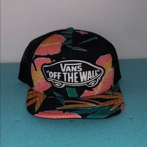 brand new vans off the wall floral leaf snapback